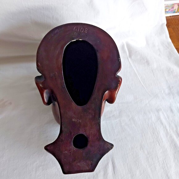 Achatit 108 African Child Tribal Mask Handcrafted Wall Art Ceramic Cultural - Picture 5 of 11